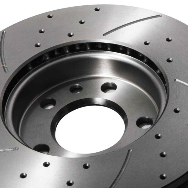 Front Drilled Grooved 308mm Brake Discs For Volkswagen VW Transporter & Multivan T5 03-15 - Image 6