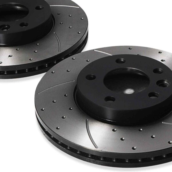 Front Drilled Grooved 308mm Brake Discs For Volkswagen VW Transporter & Multivan T5 03-15 - Image 8