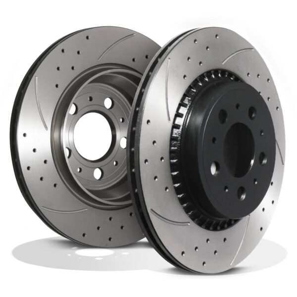 Rear Drilled Grooved 308mm Brake Discs For Volvo Xc90 4.4 V8 3.0 T6 2.5 T 2.5 D5