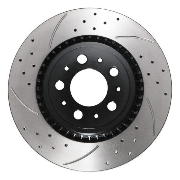 Rear Drilled Grooved 308mm Brake Discs For Volvo Xc90 4.4 V8 3.0 T6 2.5 T 2.5 D5 - Image 2