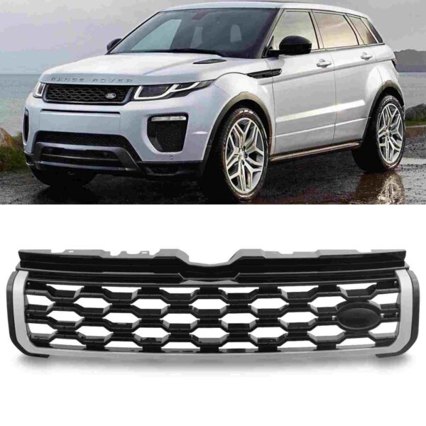 4x4 Front Black & Silver Hex Style To Fit Land Rover Range Rover Evoque 10-17 - Image 2