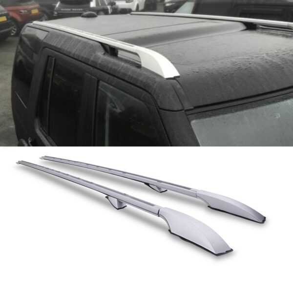 4x4 Full Length Extended Roof Rails Silver To Fit Land Rover Discovery 4 L319 09-16 - Image 2