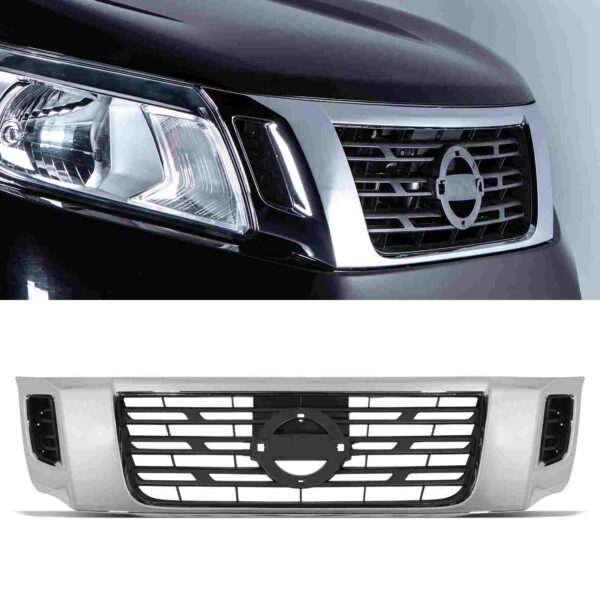 Nissan Navara D23 NP300 15-20 Black / Chrome Grille - Image 3