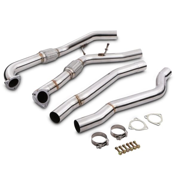 2.5" Resonator Delete Pipes - Audi S4 / S5 B9 Quattro 3.0 V6 TFSI 15-19 - Image 2