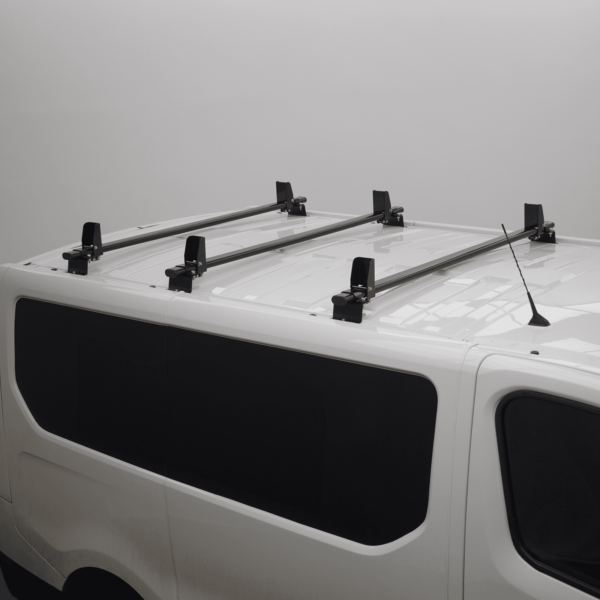 Vaxuhall Vivaro X82 2014+ Black 3 Bar Van Roof Rack - Image 2