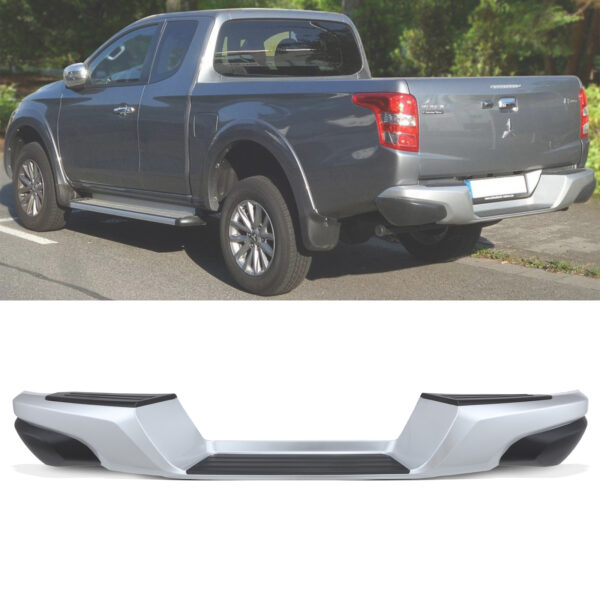 Mitsubishi L200 Triton 15-19 Silver Rear Bumper - Image 2