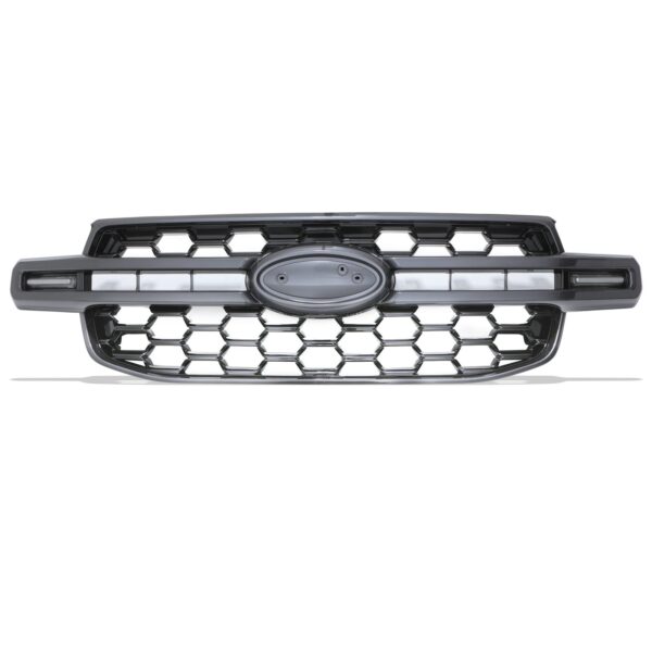 Ford Ranger T9 2023+ Grey and Black Front Grille With LEDs