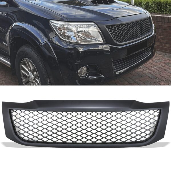 Toyota Hilux Vigo MK7 12-14 Black TRD Style Grille - Image 2