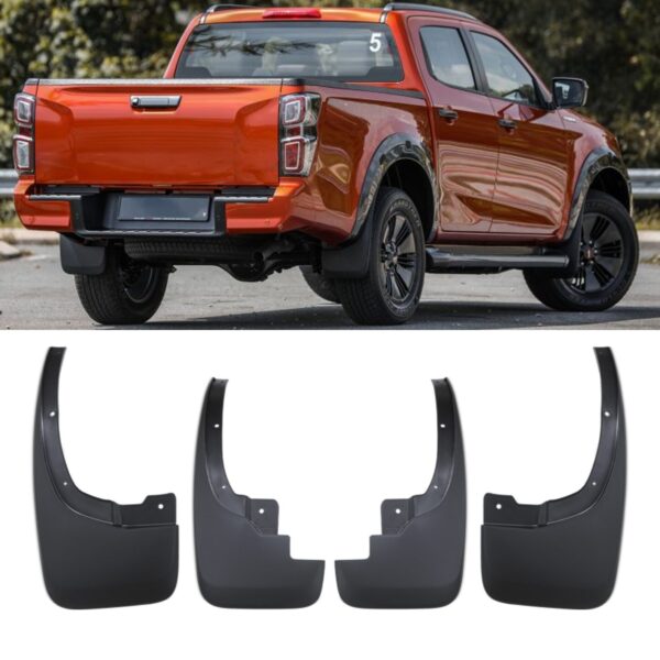 Isuzu D-Max RG 2020+ Black Mud Guards - Image 2