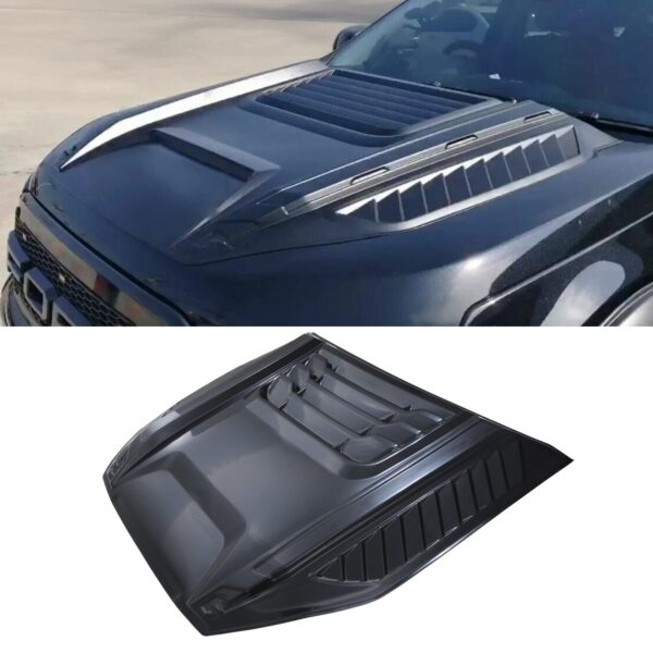 Ford Ranger T9 2023+ Matte Black Bonnet Scoop - Image 2