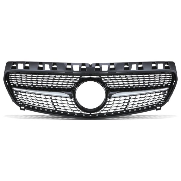 Diamond Style Gloss Black Front Grille For Mercedes Benz A Class W176 13-15