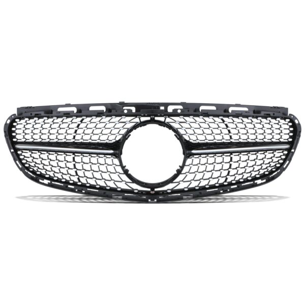 Gloss Black Diamond Style Front Grille For Mercedes E Class W212 14-16