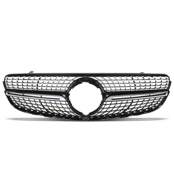 Gloss Black Diamond Style Grille For Mercedes GLC X253 C253 15-19