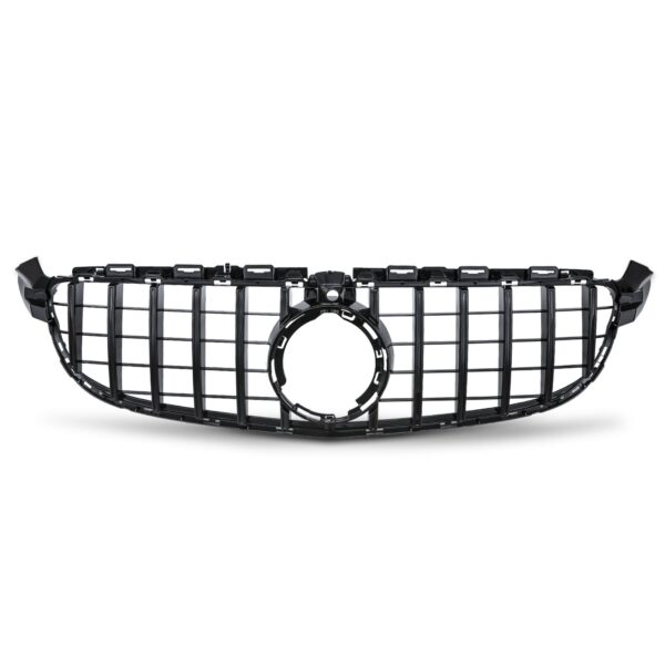 GTR Style Gloss Black Grille With Camera Hole For Mercedes C63 AMG W205 19-21