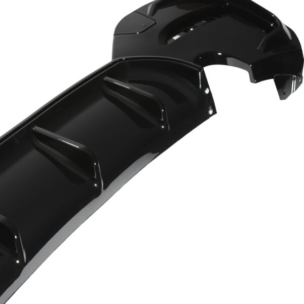 Gloss Black Dual Exit Rear Diffuser For BMW 1 Series F20 LCI 15-18 - Image 3