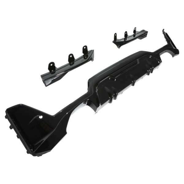 Gloss Black M Style Dual Exit Rear Diffuser For BMW 3 Series G20 LCI 2022+ - Image 2