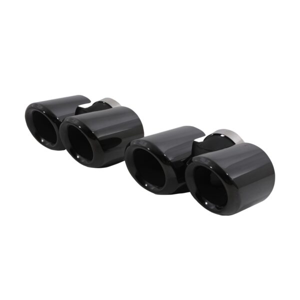 4x4 Black Exhaust Tail Pipe Tips To Fit Land Rover Defender L663 2020+