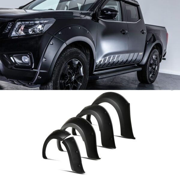 Nissan Navara D23 NP300 14-20 Matte Black Wheel Arches - Image 2