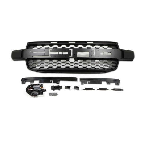 Ford Ranger T9 Wildtrak 2023+ Black Grille With White LED Lights - Image 2