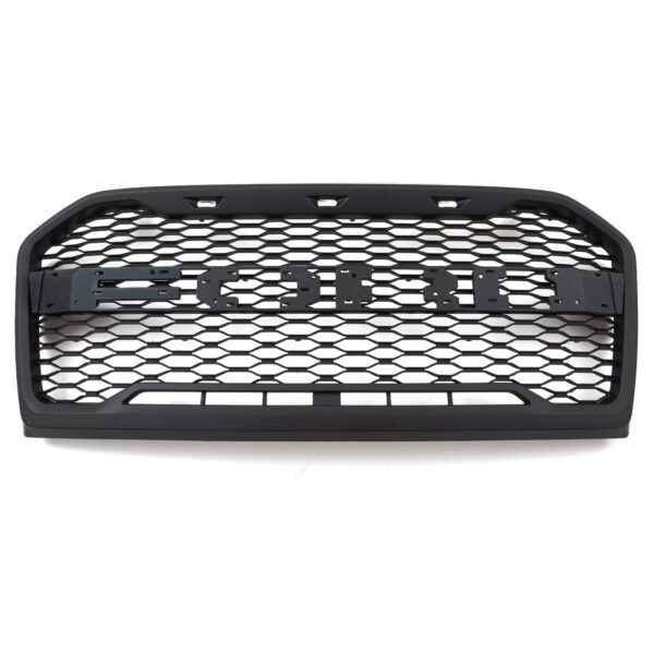 Ford Ranger T7 15-17 Matte Black Grille With White LED Lights