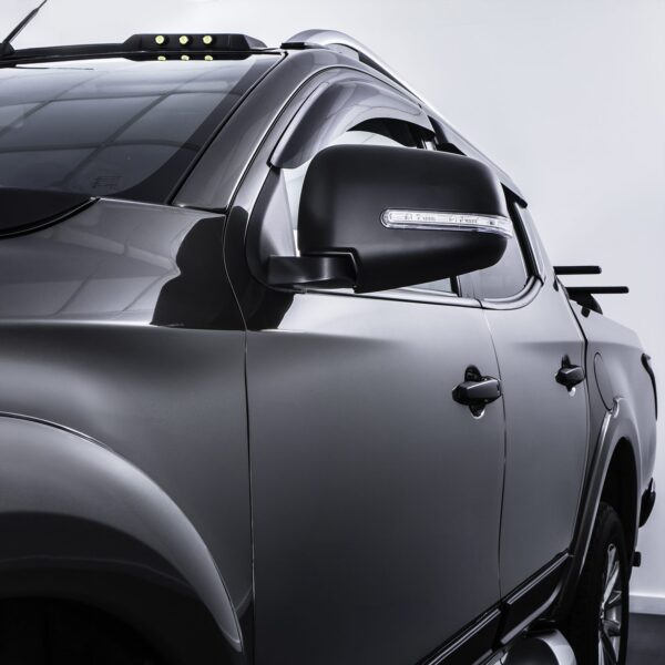 Mitsubishi L200 Triton 15-18 Black Door Mirror Covers With LED Light