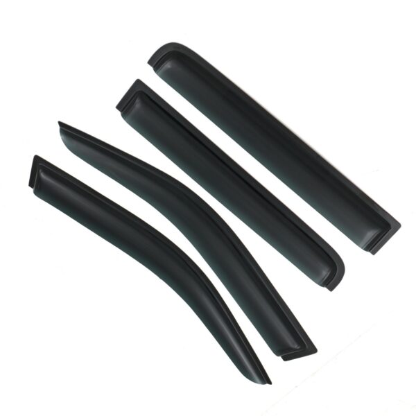 Nissan Navara D40 05-14 Black Wind Deflectors - Image 2