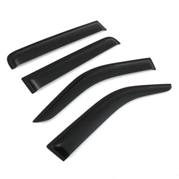 Nissan Navara D40 05-14 Black Wind Deflectors - Image 3