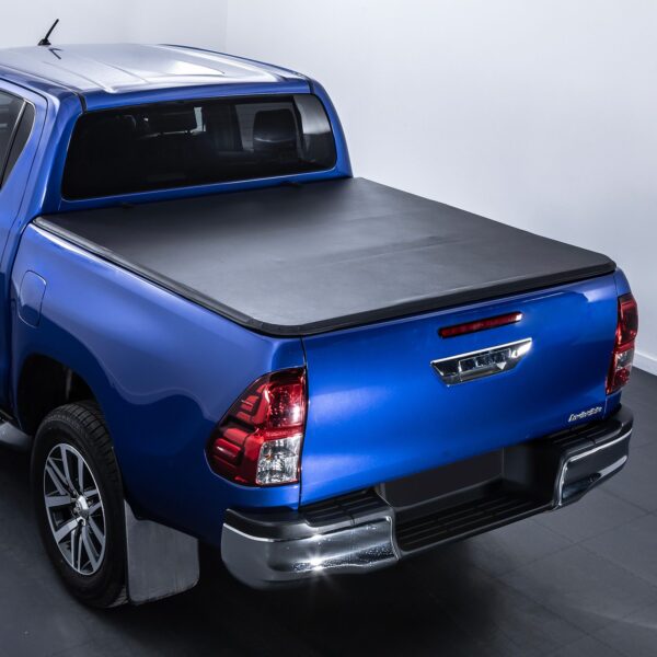 Toyota Hilux MK8 MK9 2015+ Black Tri-Fold Soft Tonneau Cover - Image 4