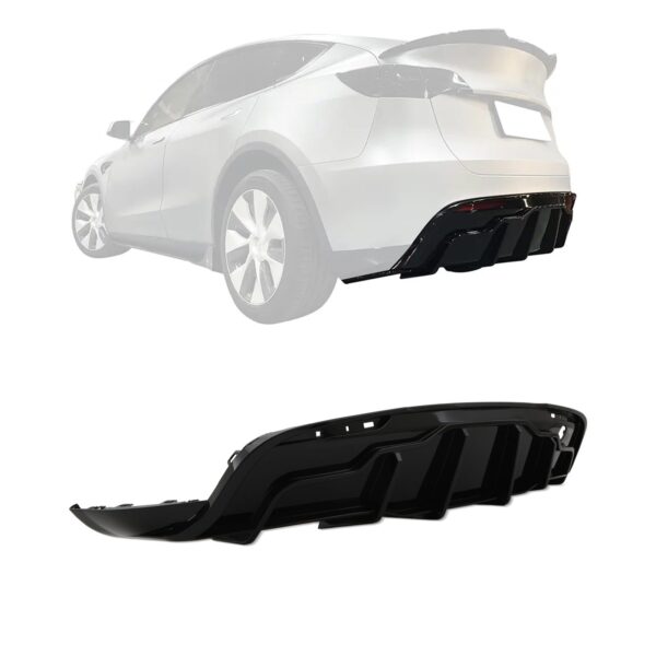 Rear Diffuser Lip Gloss Black For Tesla Model Y 2020+ - Image 2