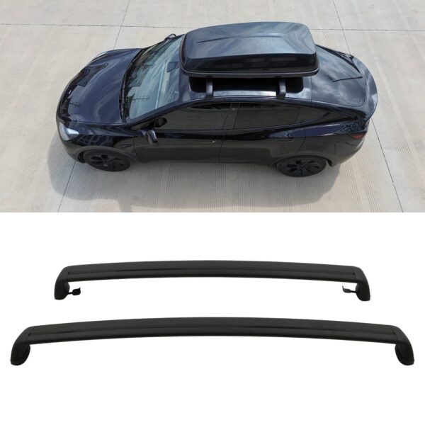 Cross Bars Roof Rail Black For Tesla Model Y 2020+ - Image 4