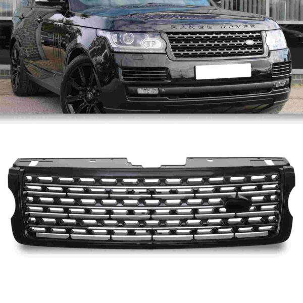 4x4 Black & Chrome Autobiography Style Front Grille To Fit Range Rover Vogue L405 13-17 - Image 2