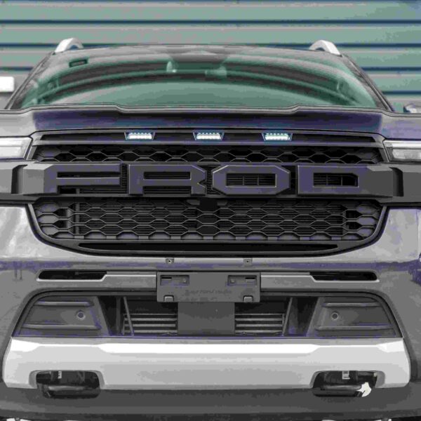 Ford Ranger T9 Wildtrak 2023+ Black Grille With White LED Lights