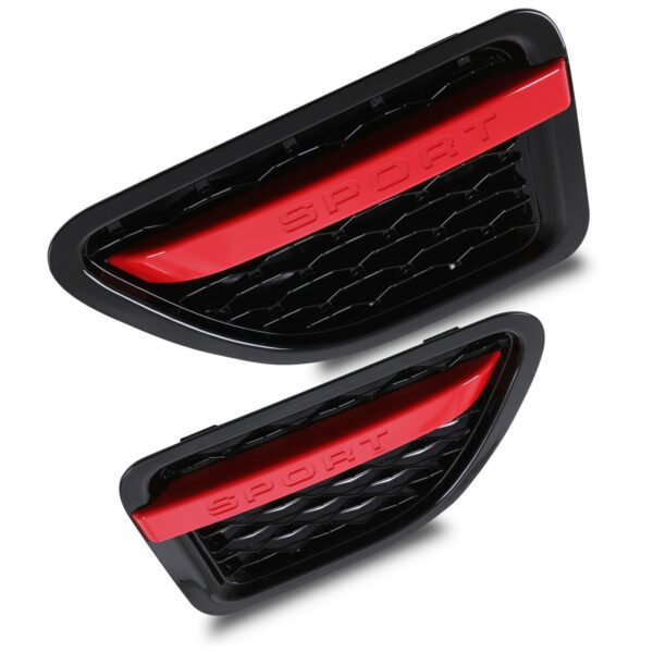 4x4 Black & Red Side Air Vents To Fit Range Rover Sport L320 05-09 - Image 5