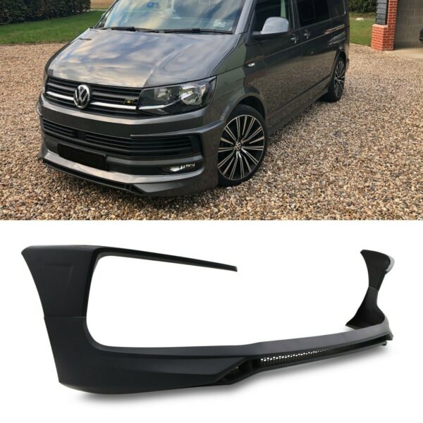 VW Transporter T6 16+ Front Bumper Spoiler Lip Valance - Image 2